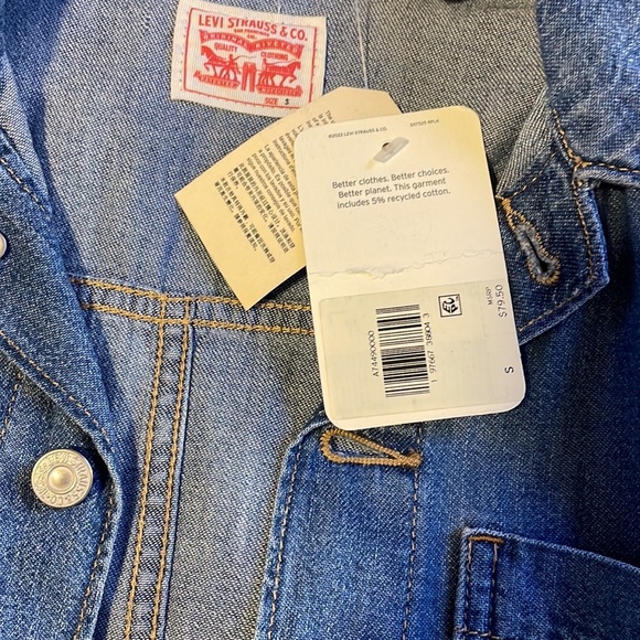 NWT Levi’s jean Denim Short Romper - Picture 10 of 10